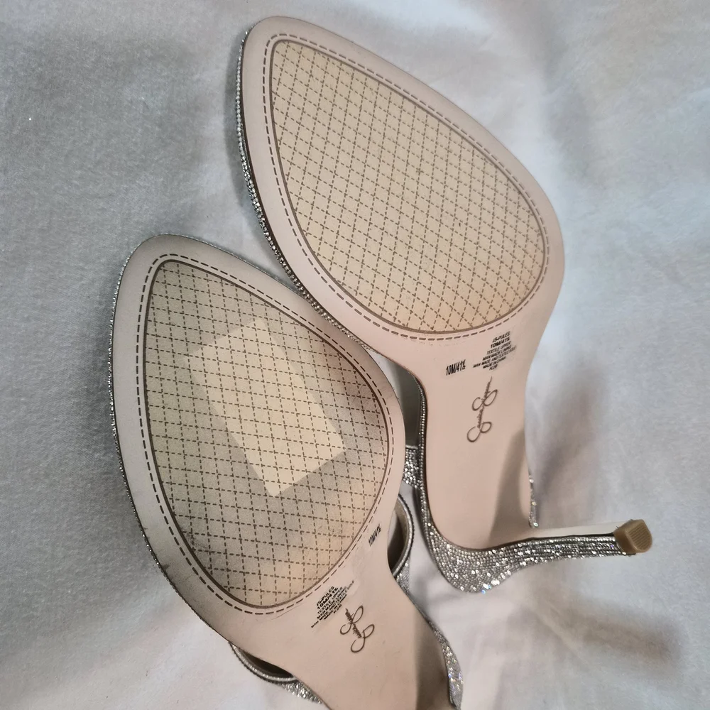 Elegant Silver Women's Heels